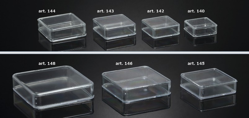 BENECREAT 12 Pack contenitori Trasparente stoccaggio di plastica con microsfere a Forma di Quadrato con coperchi per Articoli Erbe Pillole Perlina 