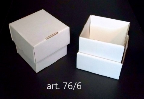 Scatola in cartone bianco opaco con coperchio art. 76/6 - Sicher